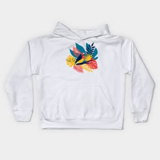 multi colored Gouldian finch bird Kids Hoodie